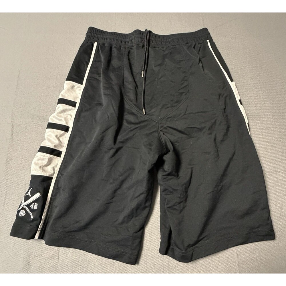 Jordan Jumpman Men's Basketball Shorts Black White Mesh Panel Size Med